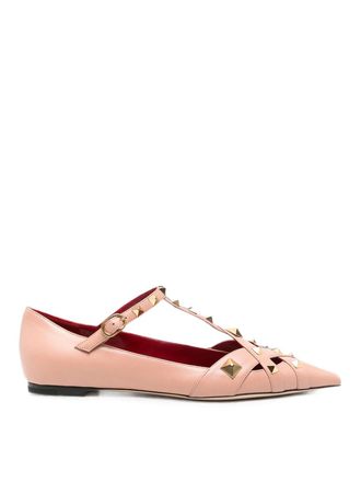 Valentino Garavani Studdy Leather Ballet Flats