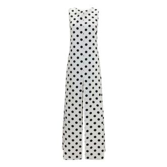 SA SU PHI Vestido largo sin mangas con lazo en la espalda - Jumpsuits & Playsuits - Mujer - Blanco - L