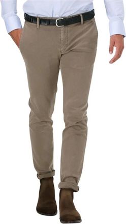 Alberto Heren Khaki Broeken Rob - Heren - Chinos - Beige - W33 L32 - Broeken