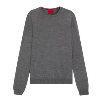 HUGO BOSS Heren San Cedric-M1 Crew Hals Trui (Grijs)