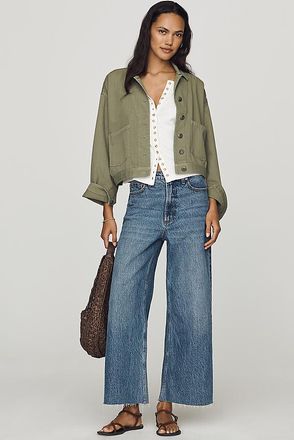 Pistola Denim Lana High-Rise Cropped Wide-Leg Jeans