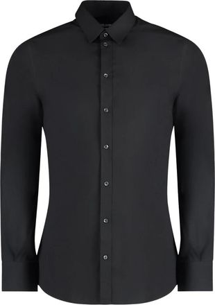 Dolce & Gabbana Cotton Shirt - Heren - Casual Overhemden - Zwart - 2XL - Katoen - Overhemden