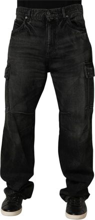 Dolce & Gabbana Jeans, Heren, Grijs, M, Denim, Cargo Denim Jeans
