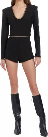 Amanda Uprichard Boheme Romper In Black