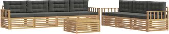 vidaXL Conjunto De Sof&aacute;s De Exterior 8 Uds. Blanco Y Antracita Vidaxl
