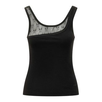 Pinko Sleeveless Tops, female, Black, Size: XS Cupboard Canotta