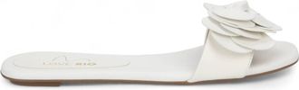 Love Rio Womens Rosita Fine Threads Slide Sandal In Rose Petals - White