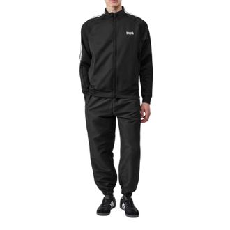 Lonsdale Raglan-trainingsjack voor heren met dubbele streep (Zwart)