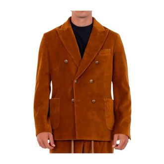 Circolo 1901 Blazers, male, Brown, XL, Double-breasted Corduroy Blazer