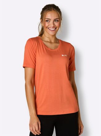 Feel Good T-Shirt FEEL GOOD Shirt, Damen, Gr. 36/38, orange, 95% Viskose, 5% Elasthan, unifarben, Shirts T-Shirt