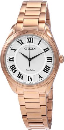 Citizen Eco-Drive Arezzo White Dial Ladies Watch EM0973-55A