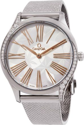 Omega De Ville Tresor Quartz Diamond Silver Dial Ladies Watch 428.15.36.60.02.001