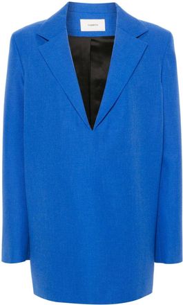 Coperni long-sleeve wool blouse - women - Cupro/Viscose/Virgin Wool - S - Blue