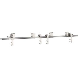 vidaXL Vidaxl - Kit Binari Porta Scorrevole 183 cm Acciaio Inossidabile Argento