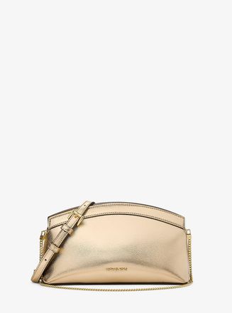 Michael Kors Athena Small Metallic Leather Convertible Clutch