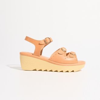 Cherokee Womens Stevie Mid Beep Sandal In Natural