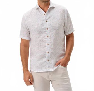 Johnnie-O Cash Bar Short Sleeve Button Down Shirt In White