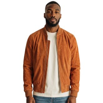 Infinity Leather Mans Tan Goat Suede MA-1 Bomberjack-Antalya