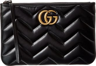 Gucci Gg Marmont Leather Clutch