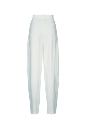 Elisabetta Franchi Womens Pantalone Avorio Plea Pantaloni Trousers
