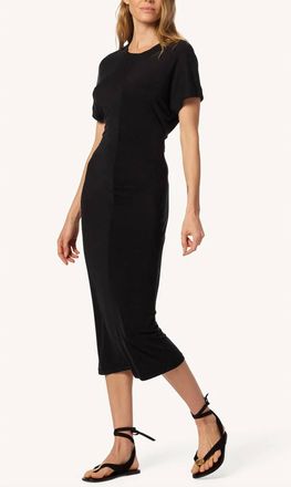 Sablyn Lynn Slouch Waist Midi T-Shirt Dress In Black