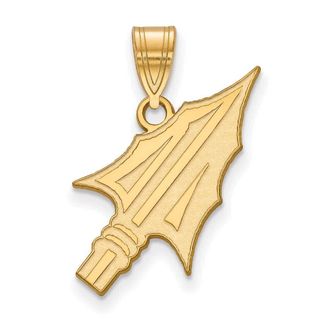 Diamond2Deal 10k Yellow Gold Florida State University Arrow Large Pendant