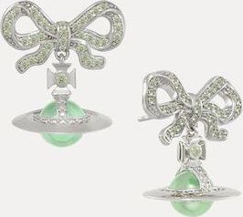 Vivienne Westwood Octavie Earrings Platinum-apple-green-light-green-cz Platinum-apple-green-light-green-cz Women
