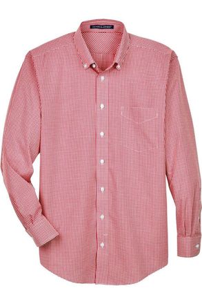 Devon & Jones Crown Collection Gingham Check Woven Dress Shirt