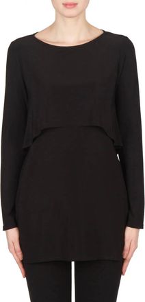 Joseph Ribkoff Solid Long Sleeve Tunic In Black