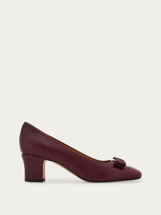 Ferragamo Women Vara bow block heel pump Violet Size 10.5