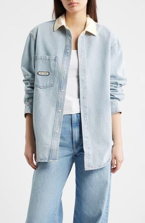 Rip Curl Surf Side Relaxed Fit Denim Shirt Jacket in Washed Blue at Nordstrom, Size Medium