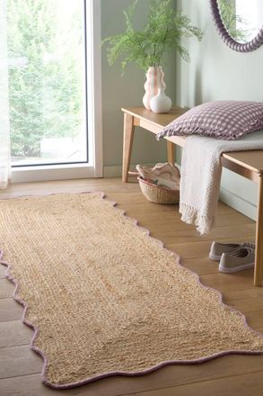 Origin Store Jute Scalloped in Natural | Size: 120 cm x 170 cm