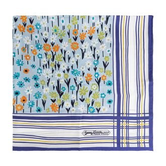Lanvin Silky Scarves, female, Multicolor, Size: ONE SIZE Scarf With A Floral Motif