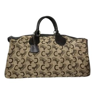 Celine Pre-owned Weekend Bags, female, Brown, Size: ONE SIZE Pre-owned Vintage Canvas Weekend Bag