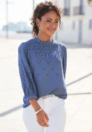 Lascana Womens Eyelet Lace Blouse