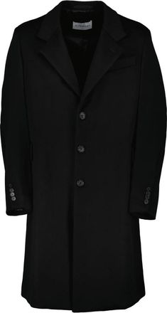 Givenchy Zwarte wollen en kasjmierjas - Heren - Mantel - Zwart - M - Wol - Jassen