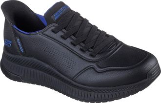 Skechers Slip-ins: Bobs Sport Squad 4 - Direct Step Mens Trainers, Black, 12 UK
