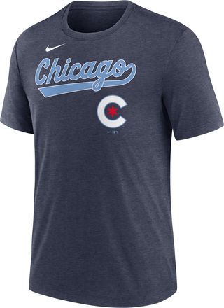 Nike Chicago Cubs City Connect Nike Mens MLB T-Shirt in Blue | NJFDEX52EJ-HRM