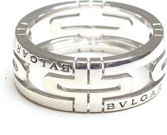 Bulgari White Gold White Gold (18K) Band Ring (Pre-Owned)