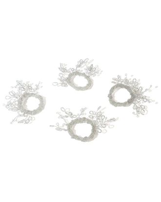 Tiramisu Set Of 4 Frosted Briar Napkin Rings