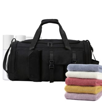 Generic Womens Overnight Bags | Water Sport Bag | Organizer Outdoor For Clothing Shoes Towels Indoor Travel, blackone, se beskrivning