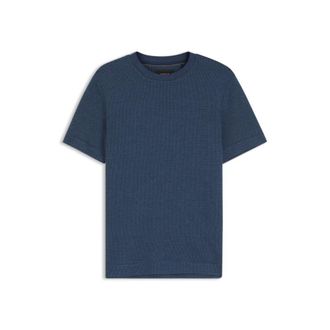 BOSS Moulin&eacute; T-shirt in cotton, linen, and silk