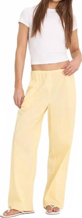 Good American Poplin Lace Trim Pant In Butterbeam Stripe