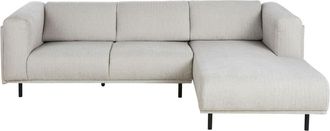 Maisons du monde Sof&aacute; cheslong izquierdo de terciopelo gris claro