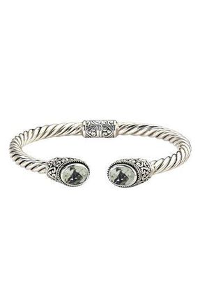 Samuel B. Oval Blue Topaz Open Cuff Bracelet in Green Amethyst at Nordstrom Rack