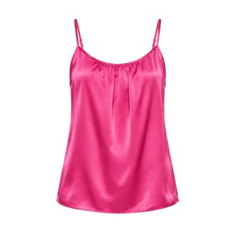 Dolce & Gabbana Zijden Top Zonder Mouwen - Dames - Tops - Roze - Maat: S Zijde