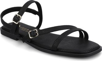 Journee Collection Brianna Sandal in Black Lizard at Nordstrom Rack, Size 9.5