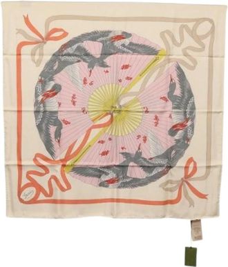 Gucci Pre-owned Scarves, female, Multicolor, Size: ONE SIZE Pre-owned Silk Square Scarf