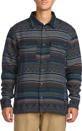 Billabong Lodge Jacquard Snap Front Shirt in Chino at Nordstrom, Size Xx-Large