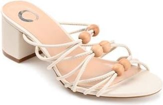 Journee Collection Kennadi Block Heel Sandal in Ivory at Nordstrom Rack, Size 6.5